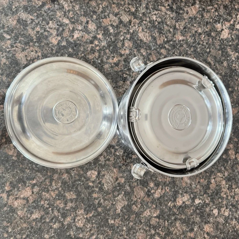 Set Of 2 Nesting Stainless Steel 18-8 ~ Humidity Control Airtight Containers